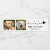 Aangepast dat we het huishuwelijk doen waterfles etiket (Enkel label)