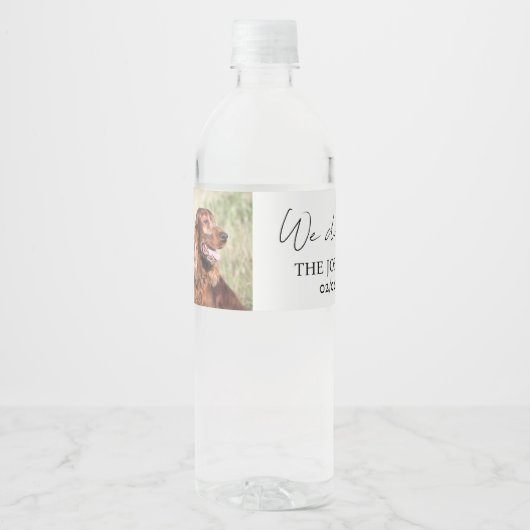 Aangepast dat we het huishuwelijk doen waterfles etiket (Voorkant)