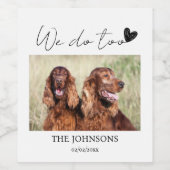 Aangepast dat we het huishuwelijk doen wijn etiket (Enkel label)