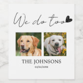 Aangepast dat we het huishuwelijk doen wijn etiket (Enkel label)