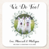 Aangepast dat we te veel eucalyptus Dog-fotowedden Kartonnen Onderzetters (Voorkant)