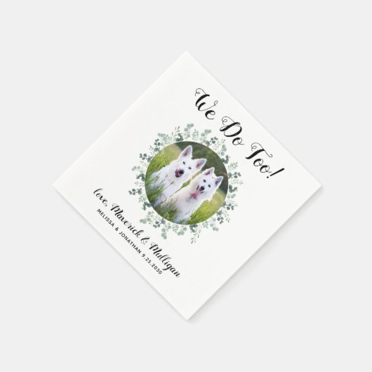 Aangepast dat we te veel eucalyptus Dog-fotowedden Servet (Hoek)