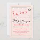 Aangepast dat ze Baby shower twee keer uitnodigt Kaart (Voorkant)
