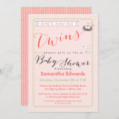 Aangepast dat ze Baby shower twee keer uitnodigt Kaart (Voorkant / Achterkant)