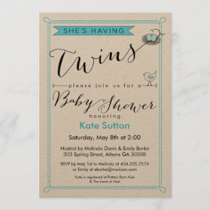 Aangepast dat ze Baby shower twee keer uitnodigt Kaart