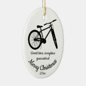 Aangepast Dated kerstgebondene Biking Quote Ceram Keramisch Ornament (Rechts)