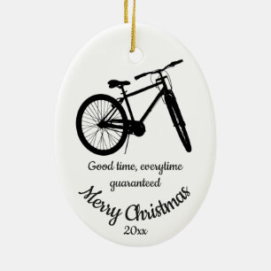 Aangepast Dated kerstgebondene Biking Quote Ceram Keramisch Ornament