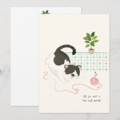 [Aangepast] De dag van een kat - Alles wat je brei Bedankkaart (Voorkant / Achterkant)