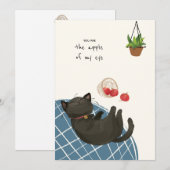 [Aangepast] De dag van een kat - Appel van mijn oo Bedankkaart (Voorkant / Achterkant)