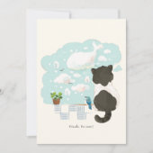 [Aangepast] De dag van een kat - Droomwolken bekij Bedankkaart (Voorkant)