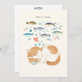 [Aangepast] De dag van een kat - Volg je (vis) dro Bedankkaart (Voorkant / Achterkant)