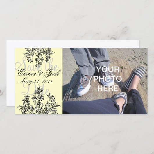 Aangepast De datum opslaan Aangepaste fotokaart Save The Date (Voorkant / Achterkant)