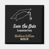 Aangepast De datum van de Afstudeerpartij opslaan Magneet (Voorkant)