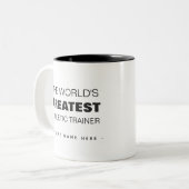 Aangepast de grootste Athletic trainer ter wereld Tweekleurige Koffiemok (Voorkant links)