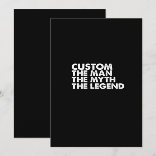 aangepast  de man de mythe de legende kaart (Voorkant / Achterkant)