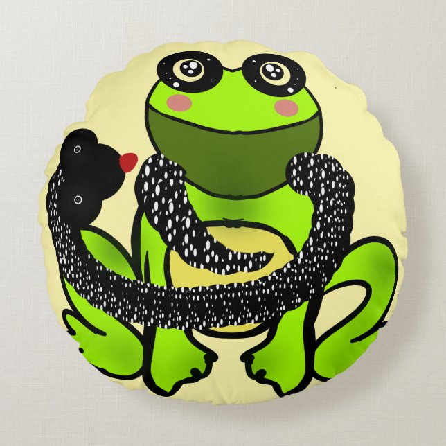 Aangepast De Vriendschapscadeau Rond Kussen (Voorkant)