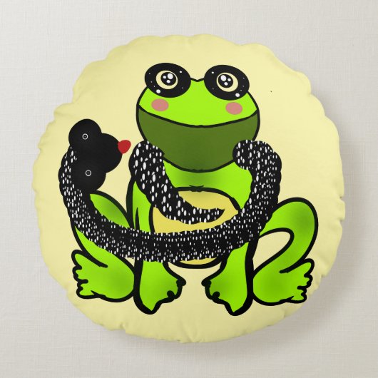 Aangepast De Vriendschapscadeau Rond Kussen (Voorkant)