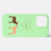 Aangepast deer Couple en Daisy Heart Case-Mate iPhone Case (Achterkant (horizontaal))