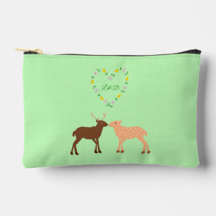 Aangepast deer Couple en Daisy Heart Etui