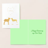 Aangepast deer Couple en Daisy Heart Folie Kaarten (Display)