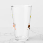 Aangepast deer Couple en Daisy Heart Glas (Rechts)