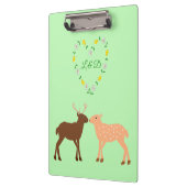 Aangepast deer Couple en Daisy Heart Klembord (Links)
