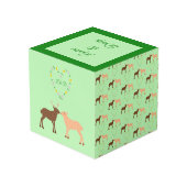 Aangepast deer Couple en Daisy Heart Kubus (Achter hoekig)