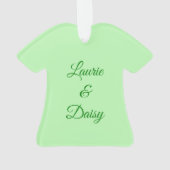 Aangepast deer Couple en Daisy Heart Ornament (achterkant)