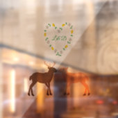 Aangepast deer Couple en Daisy Heart Raamsticker (Vel 2)
