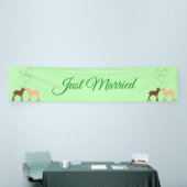 Aangepast deer Couple en Daisy Heart Spandoek (Beurs)