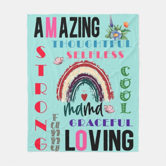 Aangepast dekengeschenk | Moederdag Mom Blanket Fleece Deken (Voorkant)