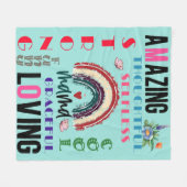 Aangepast dekengeschenk | Moederdag Mom Blanket Fleece Deken (Voorkant (Horizontaal))