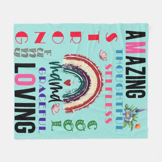 Aangepast dekengeschenk | Moederdag Mom Blanket Fleece Deken (Voorkant (Horizontaal))