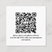 Aangepast delen van de Liefde QR-code Foto delen Vierkante Visitekaartje (Achterkant)