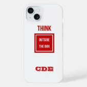 Aangepast denken buiten doos monogram iPhone hoesje (Achterkant)