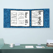 Aangepast deuropendeeg van de verpleegdeur, blauw  spandoek (Beurs)