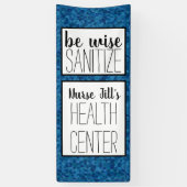 Aangepast deuropendeeg van de verpleegdeur, blauw spandoek (Verticaal)