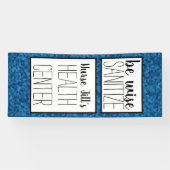 Aangepast deuropendeeg van de verpleegdeur, blauw  spandoek (Horizontaal)