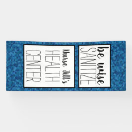 Aangepast deuropendeeg van de verpleegdeur, blauw  spandoek