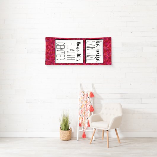 Aangepast deuropendeeg van de verpleegdeur, roodro spandoek (Insitu)