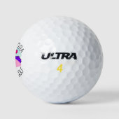 Aangepast devies voor Golfers citaat Tekst Roze Go Golfballen (Logo)