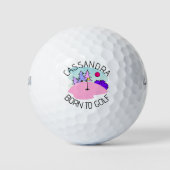 Aangepast devies voor Golfers citaat Tekst Roze Go Golfballen (Voorkant)
