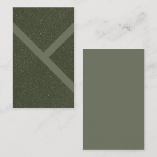 Aangepast diagonaal mos groen Visitekaartje ontwer (Voorkant / Achterkant)