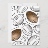 Aangepast digitaal Football Baby shower Kaart (Achterkant)