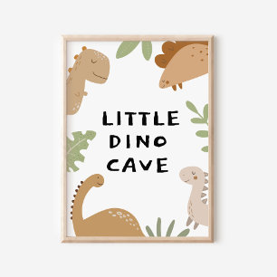 Aangepast dinosaurusdeurbord voor de slaapkamer va poster