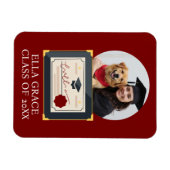 Aangepast diploma foto kader magneet (Horizontaal)