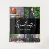 Aangepast diploma fotocollage fotocabine station wandkleed (Voorkant)