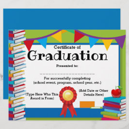 Aangepast diploma voor kinderen 22x28 cm