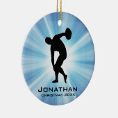 Aangepast Discus Thrower-Ornament Keramisch Ornament (Rechts)