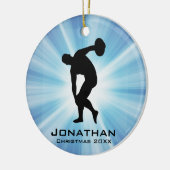 Aangepast Discus Thrower-Ornament Keramisch Ornament (Links)